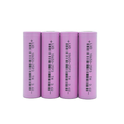 Kalite  3C Max 3.6v 2500mah 18650 Lithium Ion Battery Lithium Cylindrical Cells Fabrika