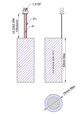ISO Lityum Silindirik Pil 14500 Tip 3.7 V 800mah Şarj Edilebilir Pil