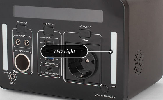 Açık 110v 300wh 300w Taşınabilir Jeneratör / küçük taşınabilir güç istasyonu