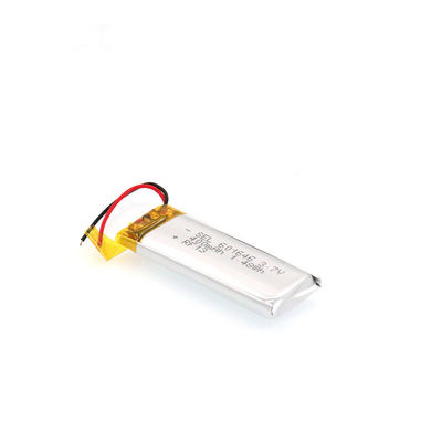 RoHS Onayı 602040P 3.7 V 400mah Şarj Edilebilir Pil Yüksek Deşarj Oranı