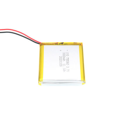 Kare Şarj Edilebilir Lityum İyon Polimer Pil Paketi 3.7 V 3000mAh 11.1Wh