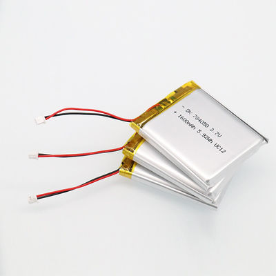 Akıllı Giyilebilir Tıbbi Cihaz için 3.7v 1600mah Lityum İyon Polimer Pil REACH