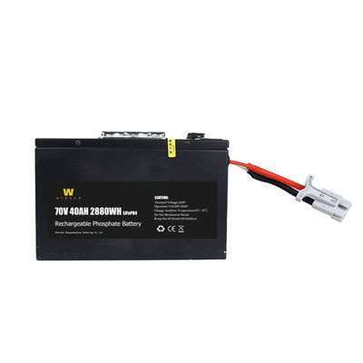 Bms ile Siyah Lifepo4 72V40Ah Lityum İyon Motosiklet Aküsü